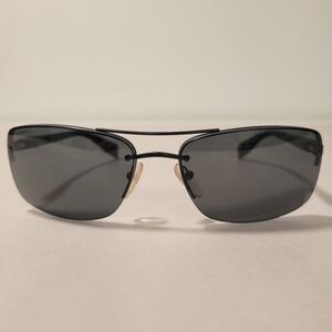 Prada Black and Gray Sunglasses Modern Design